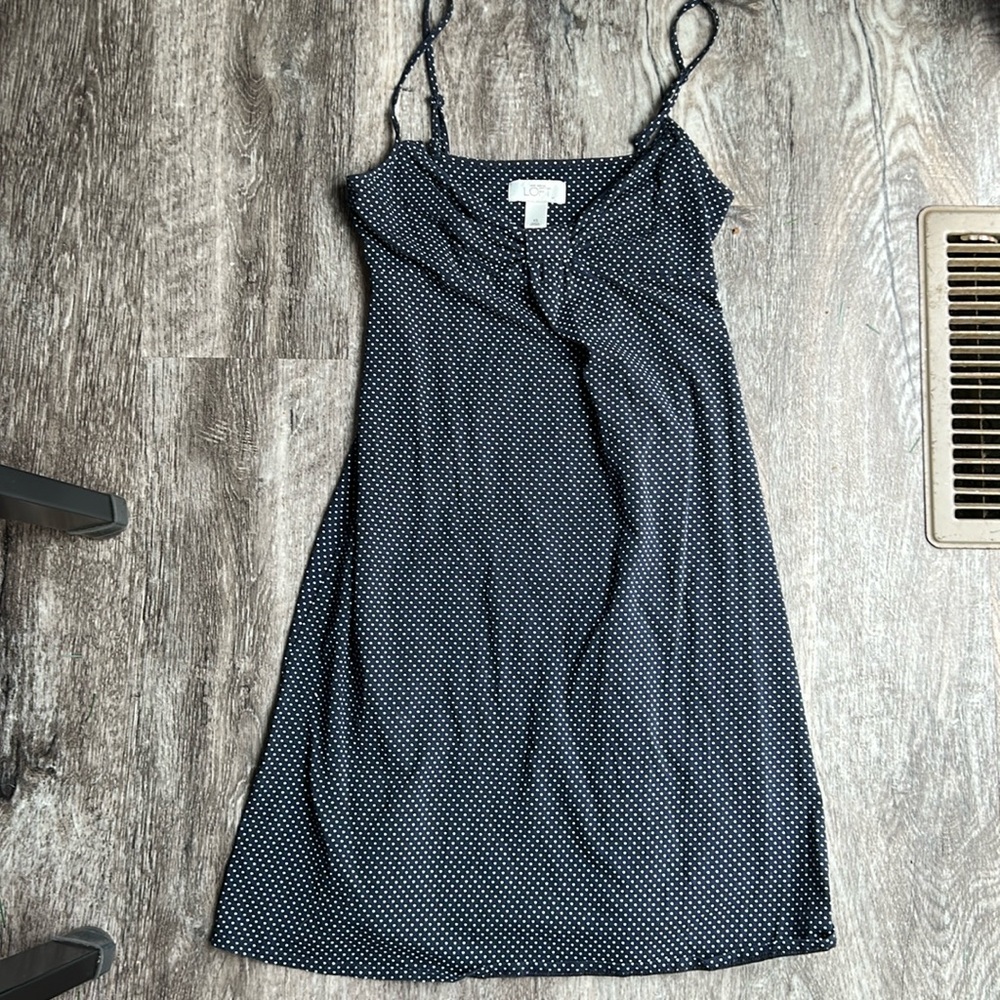 𝅺ann Taylor Loft Spaghetti Strap polka dot Dress